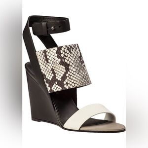 Vince Snakeskin Print Heels